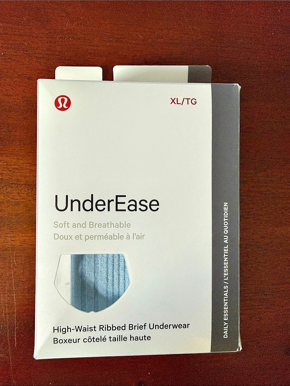 lululemon UnderEase High-Waist Ribbed Brief Blue Underwear XL